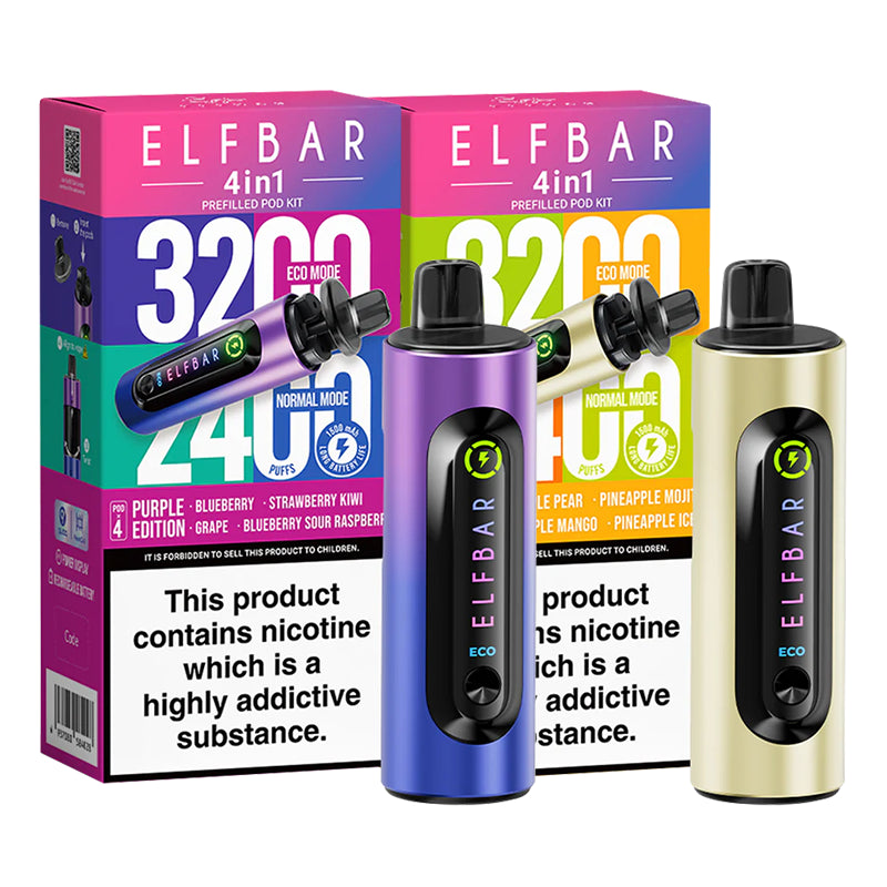 Elf Bar 4 in 1 Prefilled Pod Kit Lincolnshire Vapours Elf Bar 4 in 1 Prefilled Pod Kit Lincolnshire Vapours