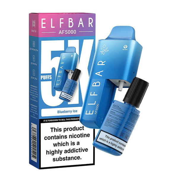Elf Bar AF5000 - Blueberry Ice Disposable Vape Elf Bar AF5000 - Blueberry Ice Disposable Vape - 20mg | Free UK Delivery | Lincolnshire Vapours