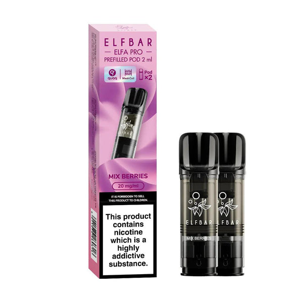 Elf Bar Elfa Pro - Mix Berries Prefilled Pods (2 Pack) Elf Bar Elfa Pro - Mix Berries Prefilled Pods (2 Pack) - 20mg | Free UK Delivery | Lincolnshire Vapours