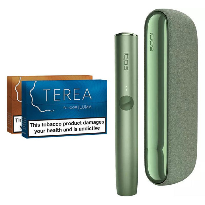 IQOS ILUMA Starter Kit IQOS ILUMA Starter Kit - Moss Green | Free UK Delivery | Lincolnshire Vapours