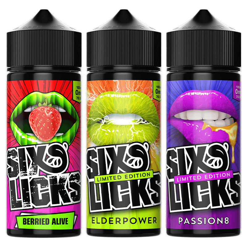 Six Licks | Free UK Delivery | Lincolnshire Vapours