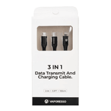 Vaporesso 3 in 1 Data Transmit & Charging Cable | Lincolnshire Vapours