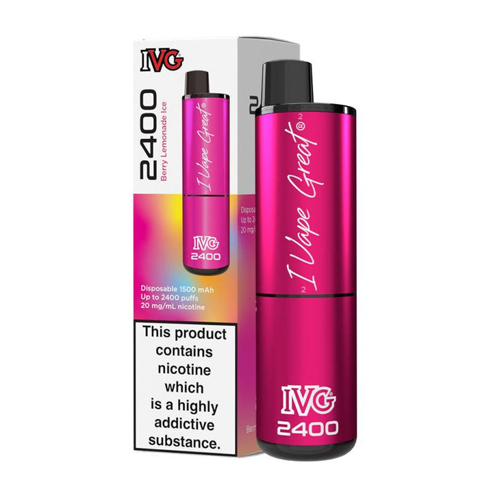 IVG 2400 - Berry Lemonade Ice Disposable Vape | Free UK Delivery | Lincolnshire Vapours