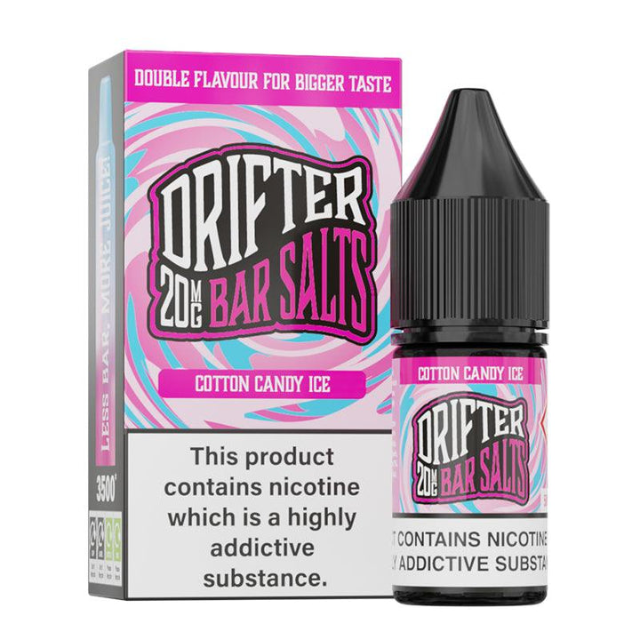 Drifter Bar Salts - Cotton Candy Ice Nic Salt 10ml | Free UK Delivery | Lincolnshire Vapours