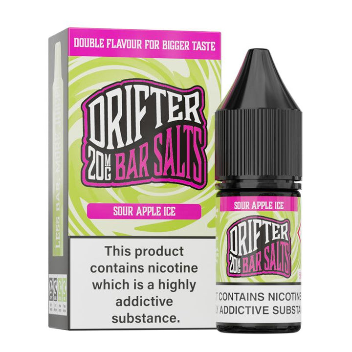 Drifter Bar Salts - Sour Apple Ice Nic Salt 10ml Drifter Bar Salts - Sour Apple Ice Nic Salt 10ml - 10mg | Free UK Delivery | Lincolnshire Vapours