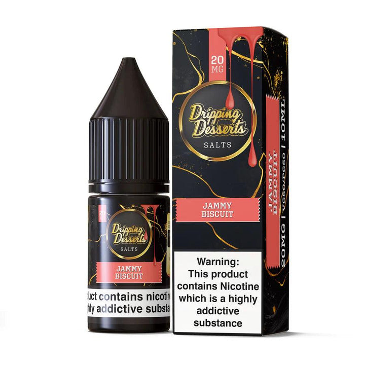 Dripping Desserts - Jammy Biscuit Nic Salt 10ml | Free UK Delivery | Lincolnshire Vapours