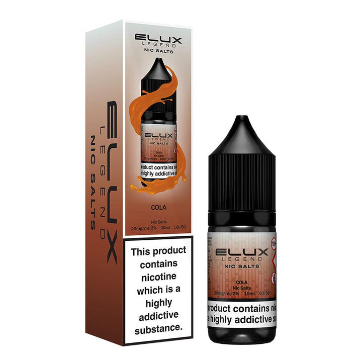 Elux Legend Nic Salts - Cola 10ml | Free UK Delivery | Lincolnshire Vapours