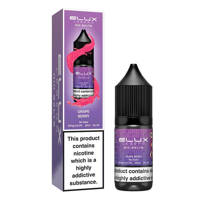 Elux Legend Nic Salts - Grape Berry 10ml | Lincolnshire Vapours