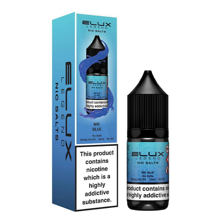 Elux Legend Nic Salts - Mr Blue 10ml Elux Legend Nic Salts - Mr Blue 10ml - 10mg | Free UK Delivery | Lincolnshire Vapours