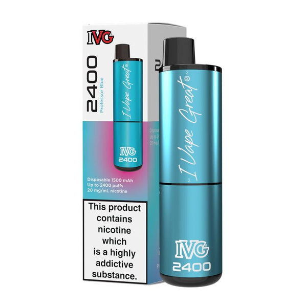 IVG 2400 - Professor Blue Disposable Vape | Free UK Delivery | Lincolnshire Vapours