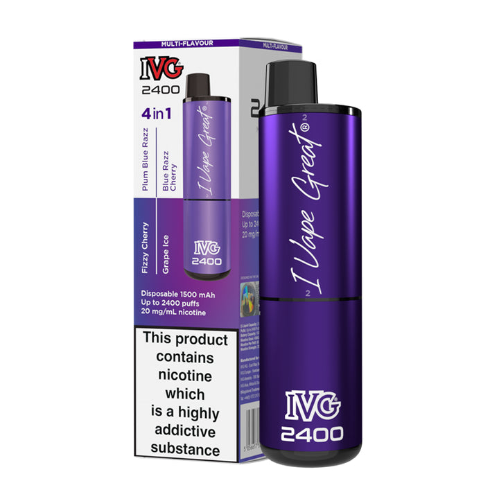 IVG 2400 - Multi Flavour Purple Edition Disposable Vape IVG 2400 - Multi Flavour Purple Edition Disposable Vape - undefined | Free UK Delivery | Lincolnshire Vapours