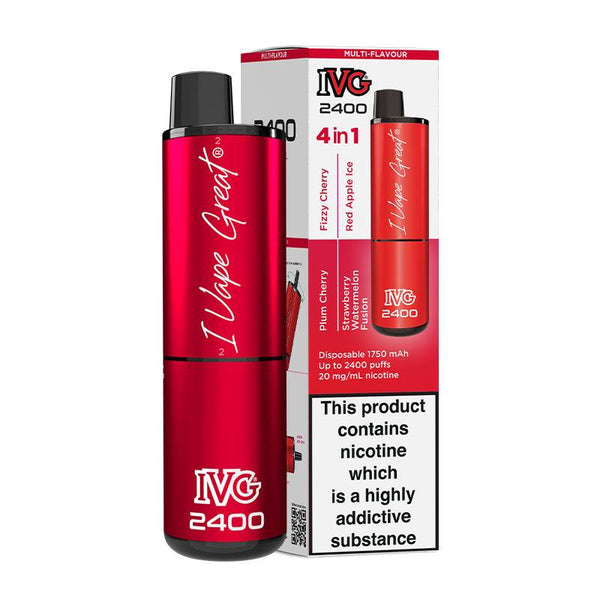 IVG 2400 - Multi Flavour Red Edition Disposable Vape | Free UK Delivery | Lincolnshire Vapours