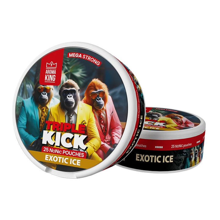 Aroma King Triple Kick - NoNic 25 Pouches - Exotic Ice | Free UK Delivery | Lincolnshire Vapours