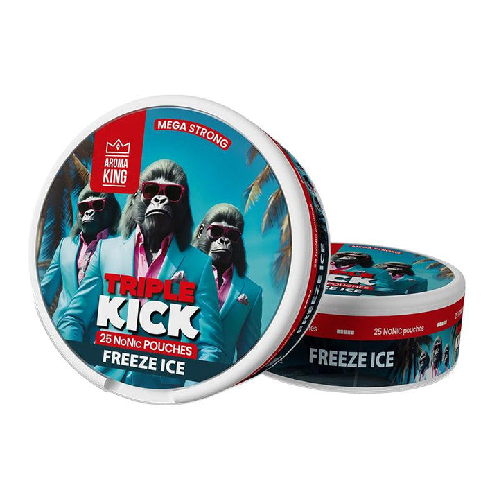 Aroma King Triple Kick - NoNic 25 Pouches - Freeze Ice | Free UK Delivery | Lincolnshire Vapours