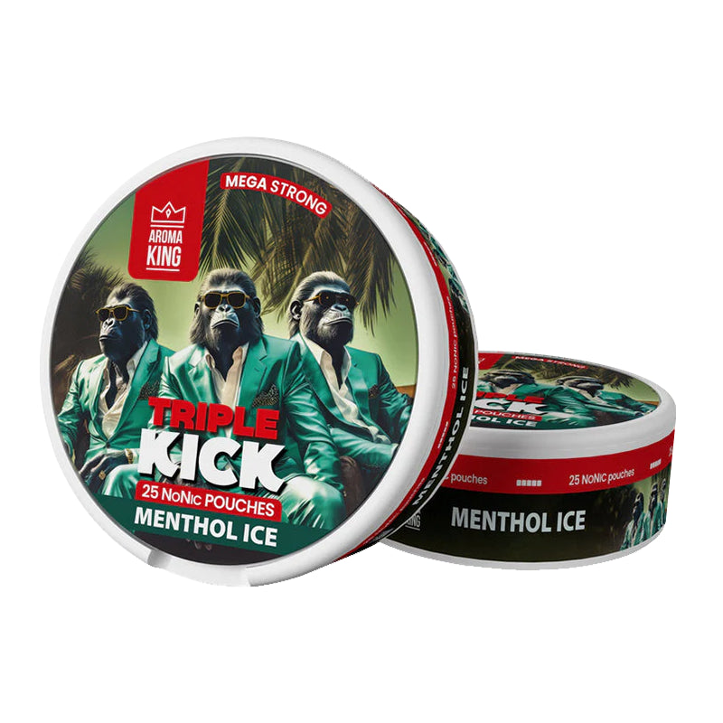 Aroma King Triple Kick NoNic Pouches - Menthol Ice - 25PK | Lincolnshire Vapours