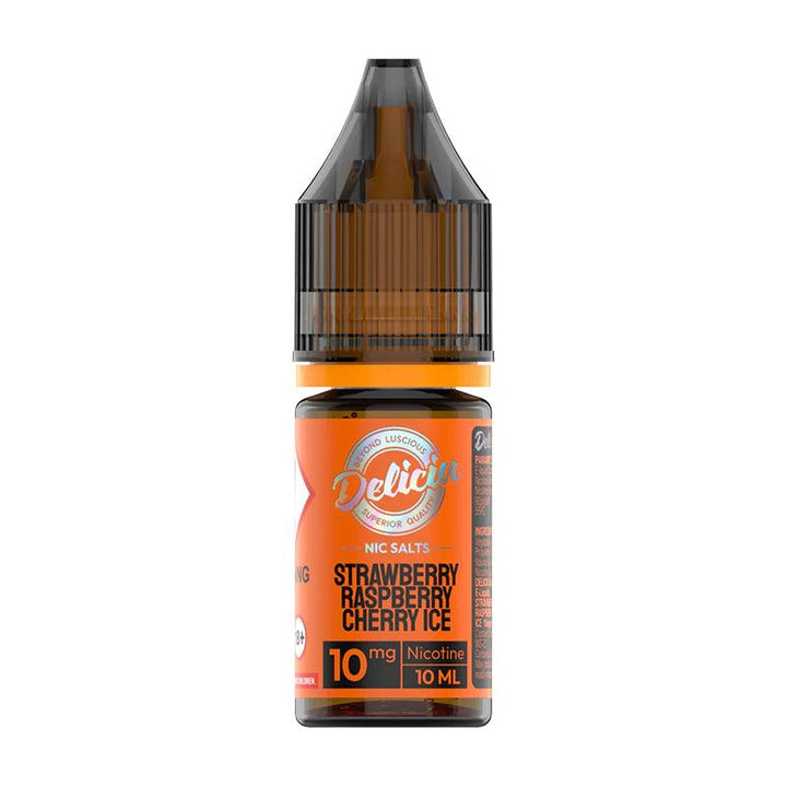 Deliciu - Strawberry Raspberry Cherry Ice Nic Salt 10ml | Free UK Delivery | Lincolnshire Vapours