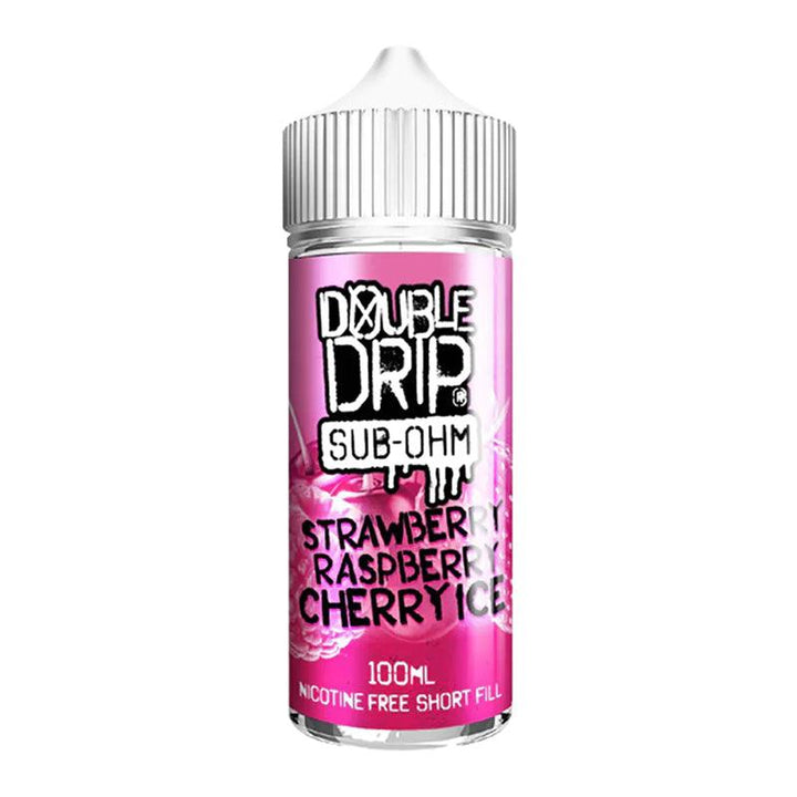 Double Drip - Strawberry Raspberry Cherry Ice 100ml Shortfill | Free UK Delivery | Lincolnshire Vapours