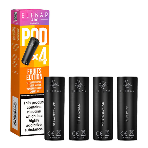 Elf Bar 4 in 1 - Fruits Edition Prefilled Pods (4 Pack)