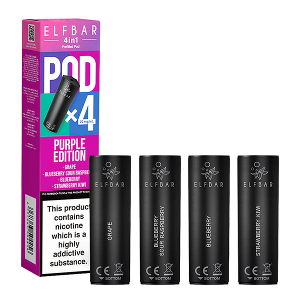 Elf Bar 4 in 1 - Purple Edition Prefilled Pods (4 Pack)