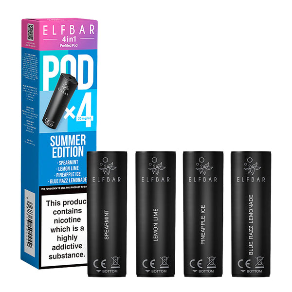 Elf Bar 4 in 1 - Summer Edition Prefilled Pods (4 Pack)