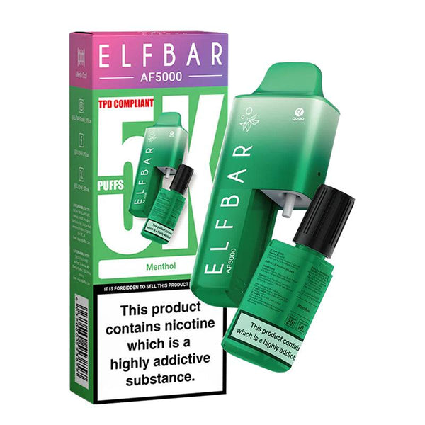 Elf Bar AF5000 - Menthol Disposable Vape | Free UK Delivery | Lincolnshire Vapours