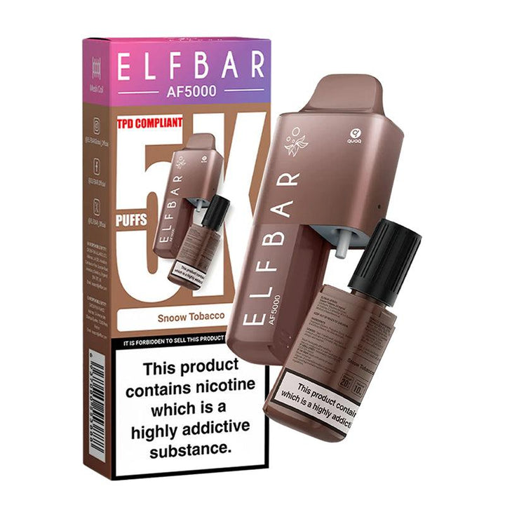 Elf Bar AF5000 - Snoow Tobacco Disposable Vape | Free UK Delivery | Lincolnshire Vapours