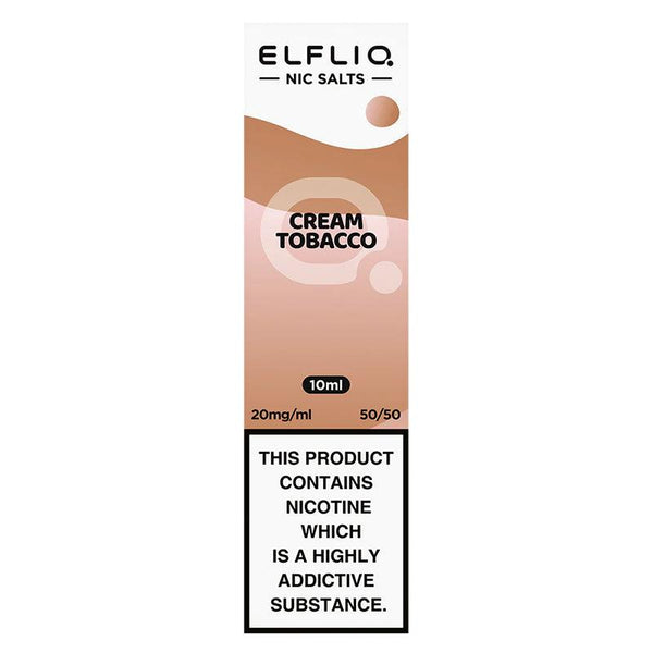 Elf Bar ElfLiq Salts - Cream Tobacco 10ml | Free UK Delivery | Lincolnshire Vapours