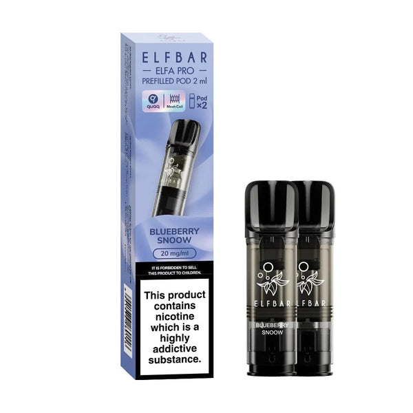Elf Bar Elfa Pro - Blueberry Snoow Pods (2 Pack) Elf Bar Elfa Pro - Blueberry Snoow Pods (2 Pack) - 20mg | Free UK Delivery | Lincolnshire Vapours