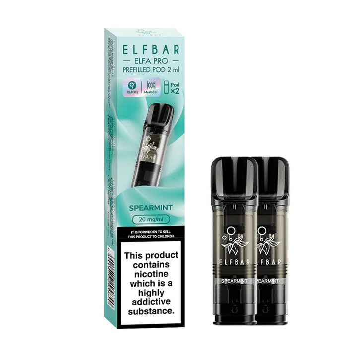 Elf Bar Elfa Pro - Spearmint Prefilled Pods (2 Pack) | Free UK Delivery | Lincolnshire Vapours