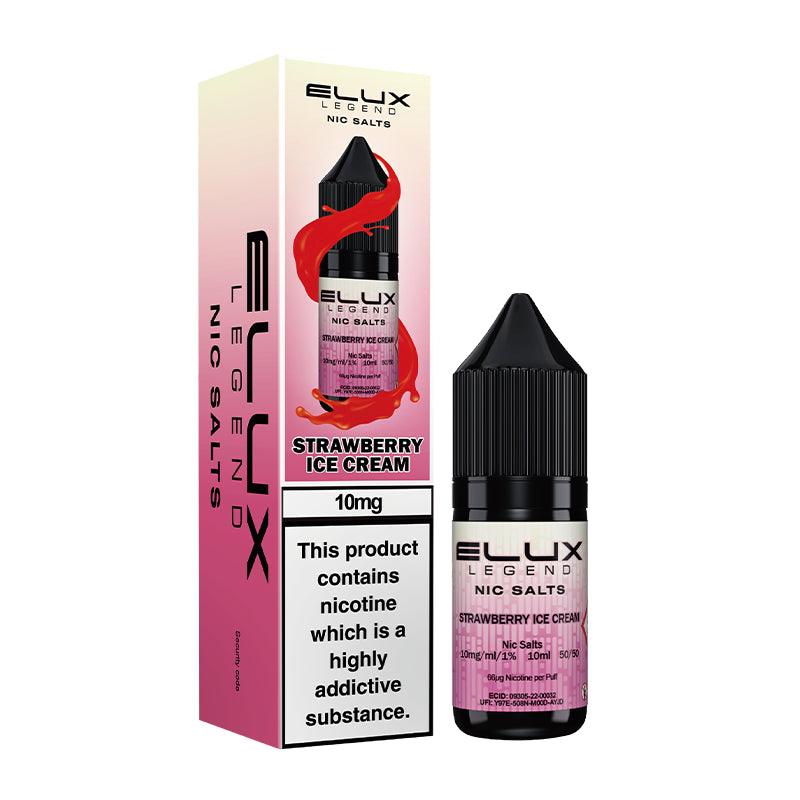 Elux Legend Nic Salts - Strawberry Ice Cream 10ml | Lincolnshire Vapours