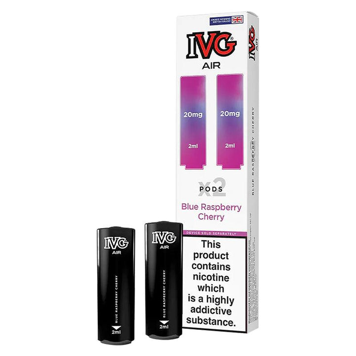 IVG Air - Blue Raspberry Cherry Pre-filled Pods (2 Pack) | Free UK Delivery | Lincolnshire Vapours