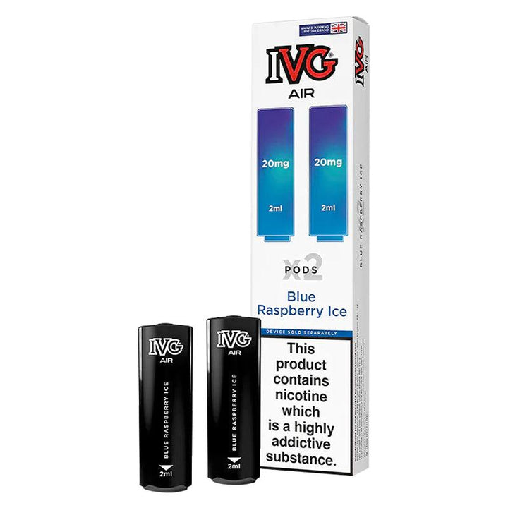 IVG Air - Blue Raspberry Ice Pre-filled Pods (2 Pack) | Free UK Delivery | Lincolnshire Vapours