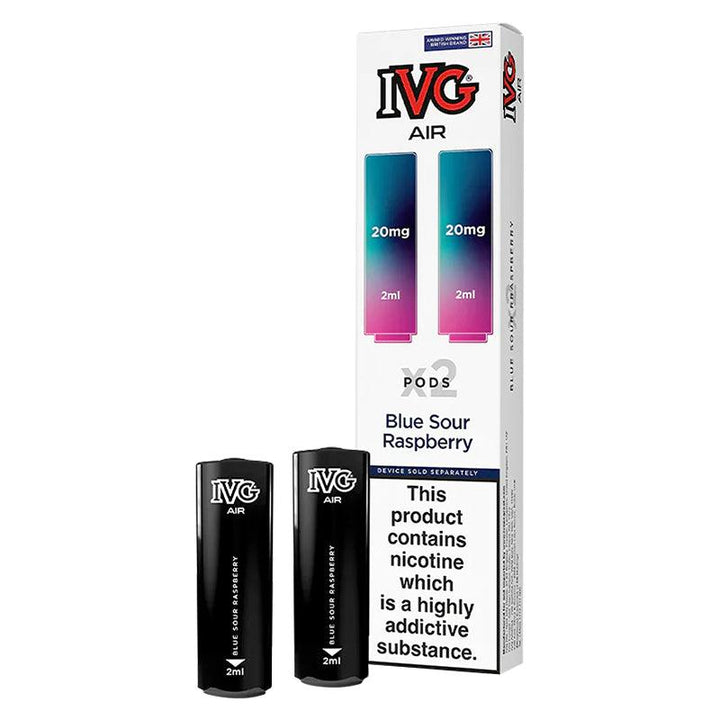 IVG Air - Blue Sour Raspberry Pre-filled Pods (2 Pack) | Free UK Delivery | Lincolnshire Vapours