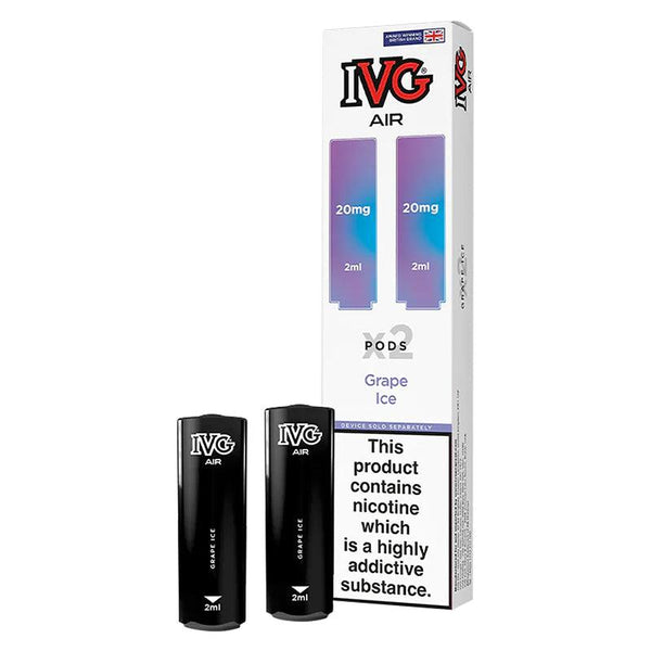 IVG Air - Grape Ice Pre-filled Pods (2 Pack) | Free UK Delivery | Lincolnshire Vapours