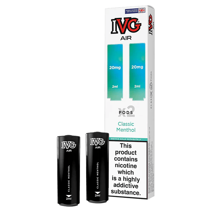 IVG Air - Classic Menthol Pre-filled Pods (2 Pack) | Free UK Delivery | Lincolnshire Vapours