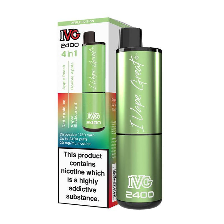 IVG 2400 - Multi Flavour Apple Edition Disposable Vape | Free UK Delivery | Lincolnshire Vapours