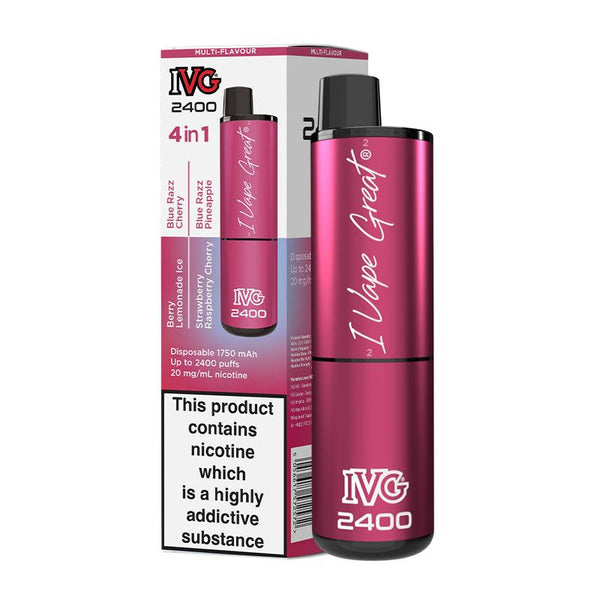IVG 2400 - Multi Flavour Berry Edition Disposable Vape