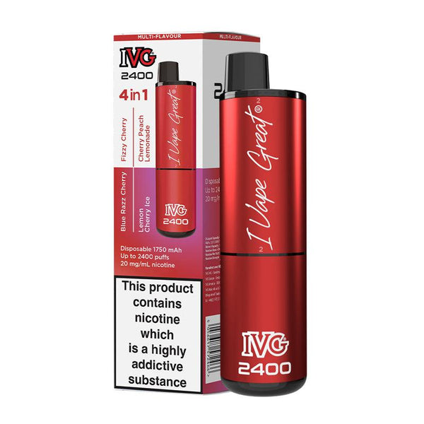 IVG 2400 - Multi Flavour Cherry Edition Disposable Vape