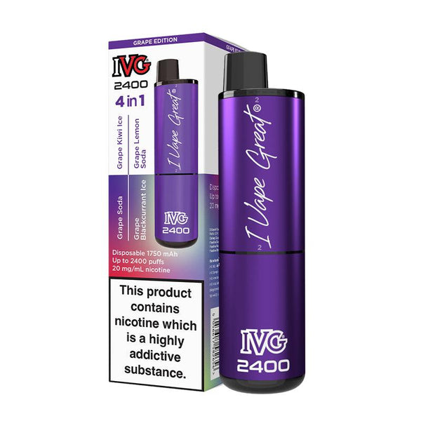 IVG 2400 - Multi Flavour Grape Edition Disposable Vape