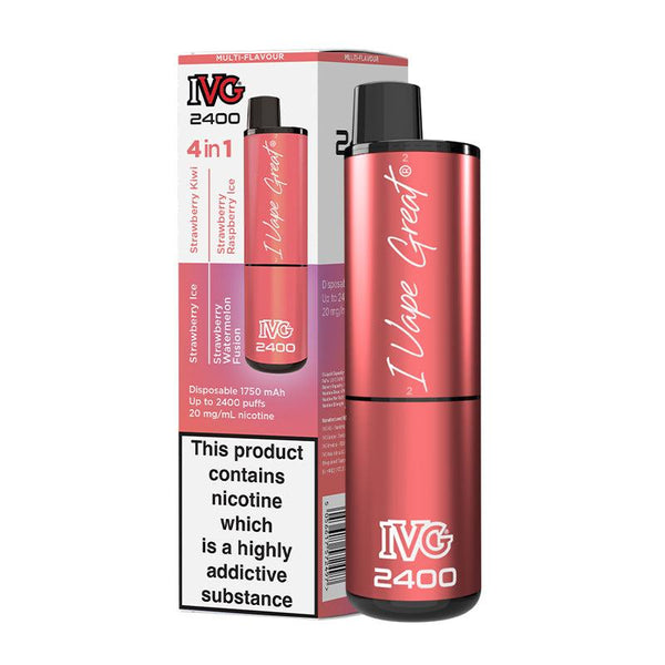 IVG 2400 - Multi Flavour Strawberry Edition Disposable Vape