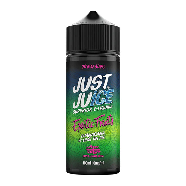 Just Juice - Exotic Fruits Guanabana & Lime on Ice 100ml Shortfill Just Juice - Exotic Fruits Guanabana & Lime on Ice 100ml Shortfill - undefined | Free UK Delivery | Lincolnshire Vapours
