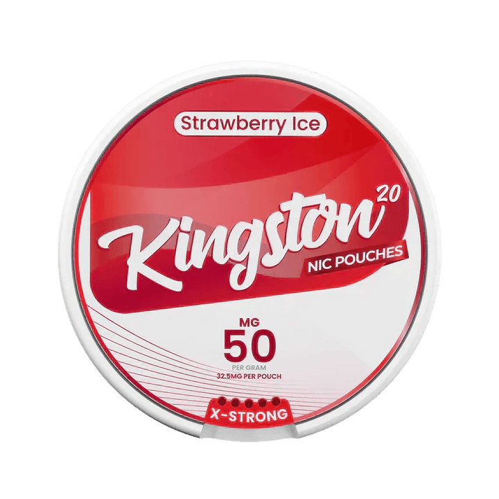 Kingston X Strong Nic Pouches - 50mg 20 Pouches - Strawberry Ice | Free UK Delivery | Lincolnshire Vapours