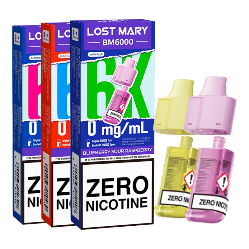 Lost Mary BM6000 Zero Nicotine Prefilled Pods Lincolnshire Vapours Lost Mary BM6000 Zero Nicotine Prefilled Pods Lincolnshire Vapours