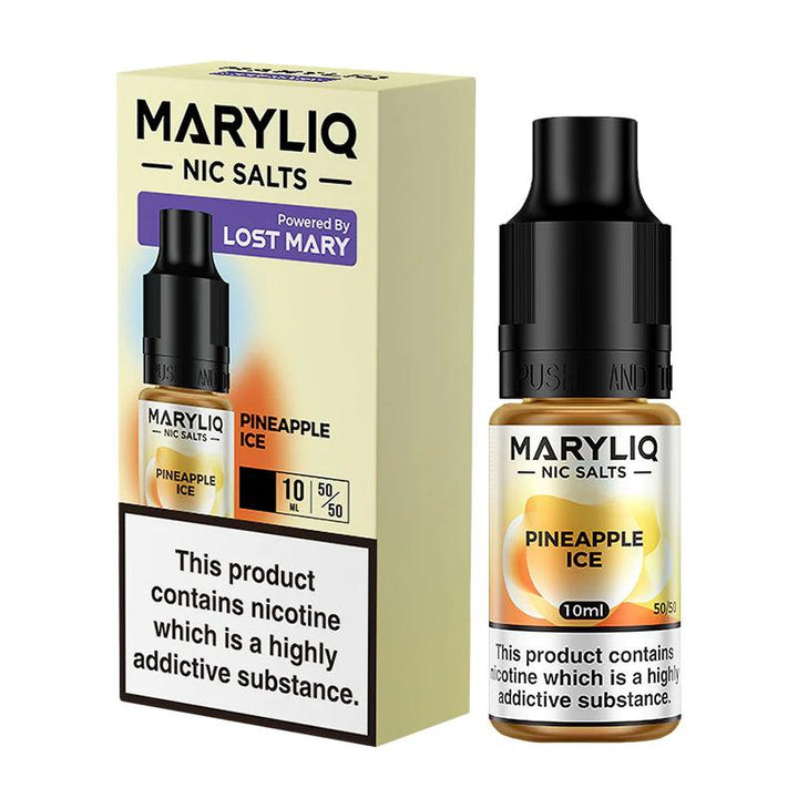 Lost Mary MARYLIQ - Pineapple Ice Nic Salt 10ml | Free UK Delivery | Lincolnshire Vapours