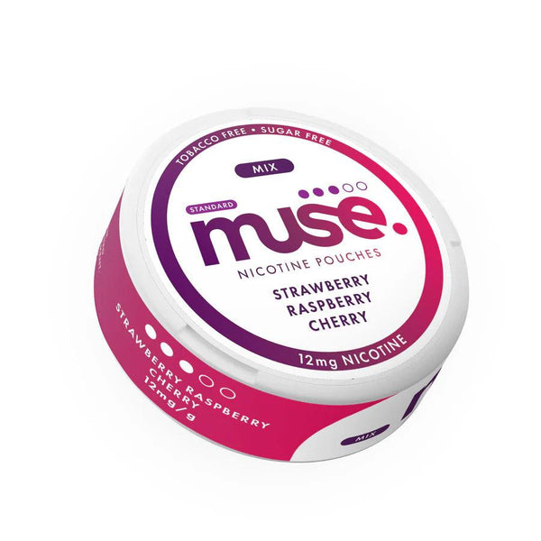 Muse Mix Nicotine Pouches - 20 Pouches 12mg - Strawberry Raspberry Cherry | Free UK Delivery | Lincolnshire Vapours