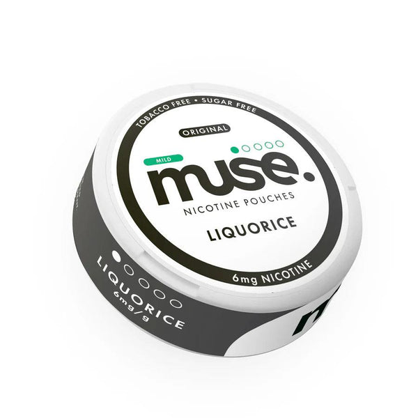 Muse Original Nicotine Pouches - 20 Pouches 6mg - Liquorice | Free UK Delivery | Lincolnshire Vapours