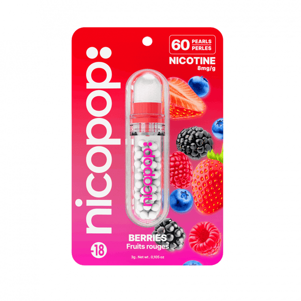 Nicopop Nicotine Pearls - Berries | Free UK Delivery | Lincolnshire Vapours