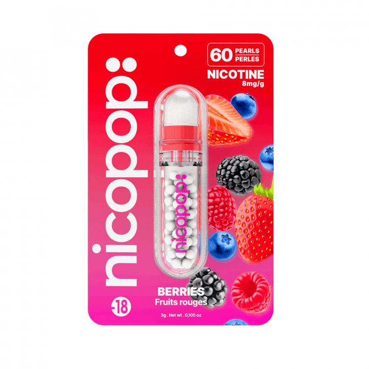 Nicopop Nicotine Pearls - Berries | Free UK Delivery | Lincolnshire Vapours