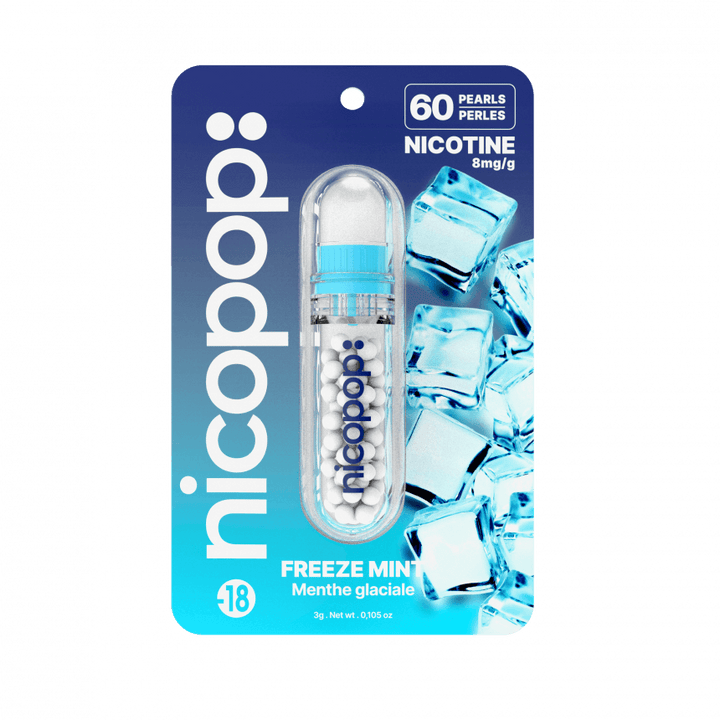 Nicopop Nicotine Pearls - Freeze Mint | Free UK Delivery | Lincolnshire Vapours