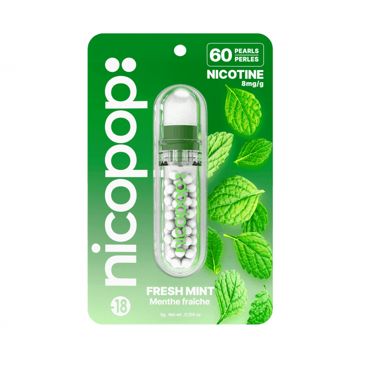 Nicopop Nicotine Pearls - Fresh Mint | Free UK Delivery | Lincolnshire Vapours